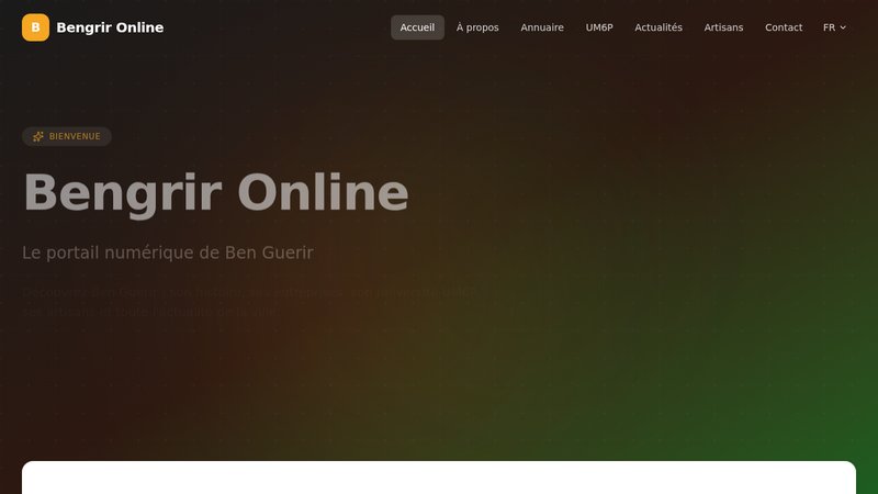 Bengrir Online — Portail Numérique de Ben Guerir